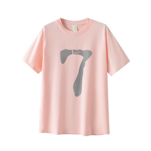 實拍2024春夏新款純棉印花短袖 甜辣風潮，舒適與時尚并存